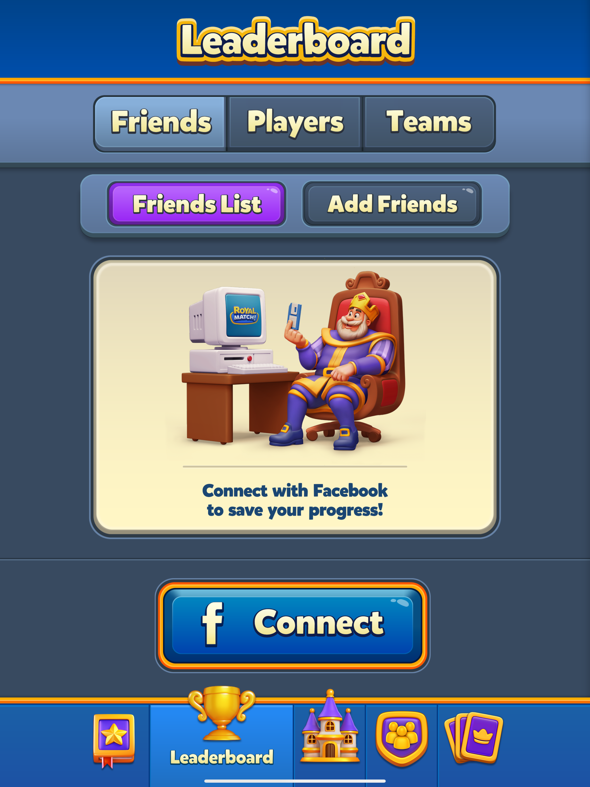 A Royal Match social / team-invite feature.